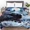 Hastings Home Heavy Fleece Blanket with Howling Wolf Pattern, Thick 8-pound Faux Mink Soft for Sofa Bed (74" x 91") 811225ROZ - alternate 2
